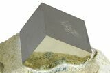 Natural Pyrite Cube In Rock - Navajun, Spain #361858-1